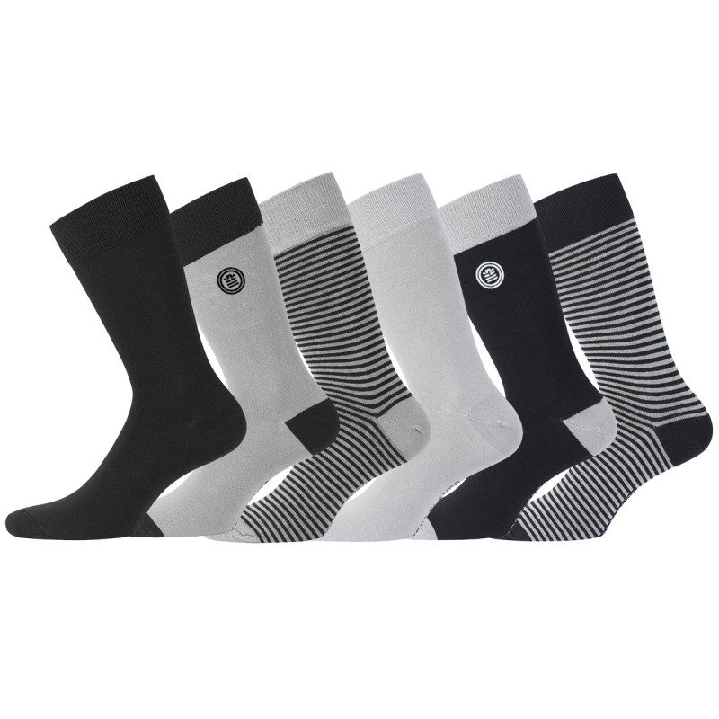 Lot de 6 Paires de Chaussettes de Ville coton homme peigné doux