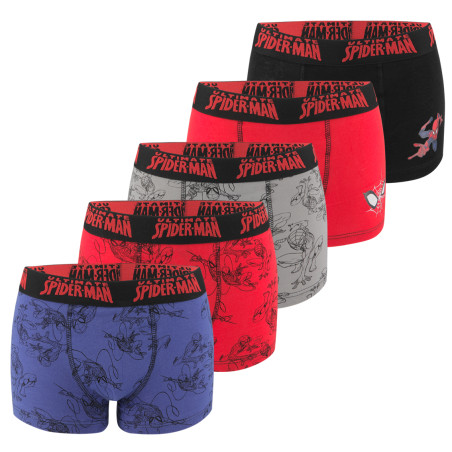 Lot de 5 Boxers coton garçon Spider-Man Toile