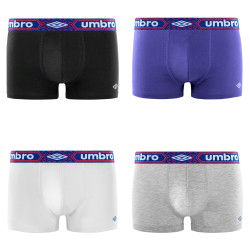 Lot de 4 Boxers coton homme uni ceinture