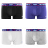 Lot de 4 Boxers coton homme uni ceinture
