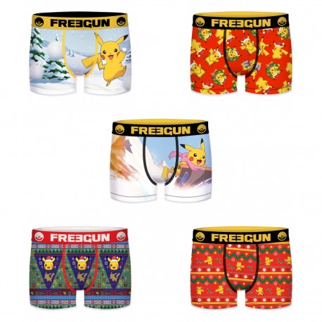 Lot de 5 boxers garcon Pokémon G1