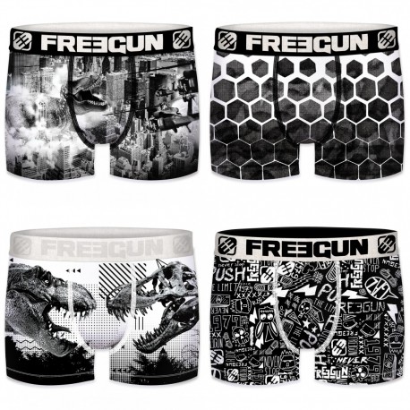 Lot de 4 boxers Garçon Freegun G1