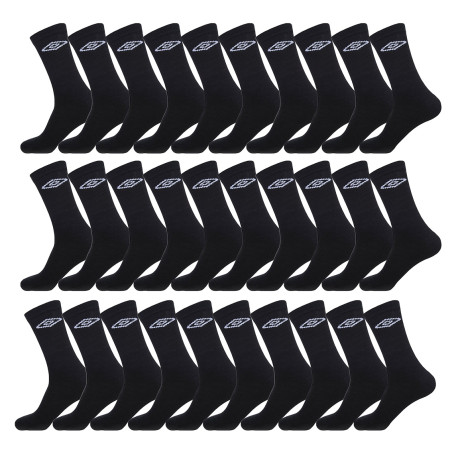 Lot de 30 Paires de Chaussettes Tennis homme UMBRO Noir