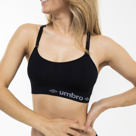 Brassière femme sans couture Umbro Noir