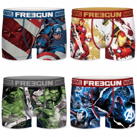 Lot de 4 boxers garçon Freegun Marvel G2