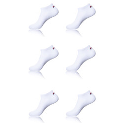 Lot de 6 Paires de Chaussettes Socquettes homme Fila Blanc