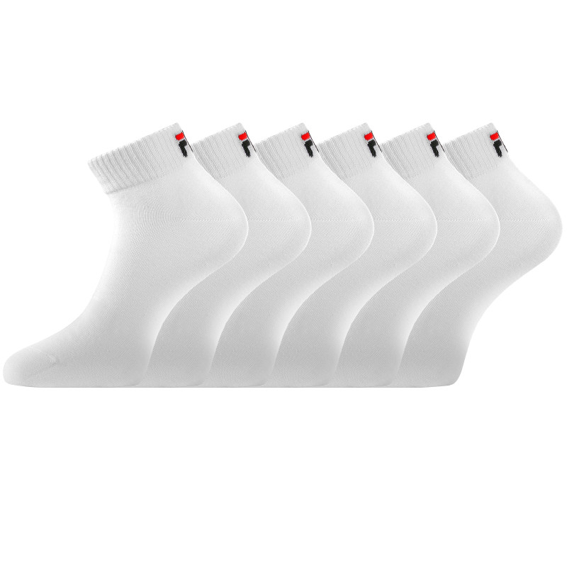 Lot de 6 paires de chaussettes Quarter homme F9300 Blanc
