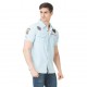 Chemise manches courtes homme Von Dutch Paul Bleu Clair