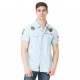 Chemise manches courtes homme Von Dutch Paul Bleu Clair