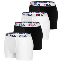 Lot de 4 Boxers coton homme FU5016 Noir et Blanc