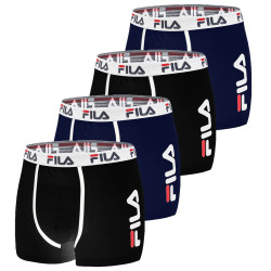 Lot de 4 Boxers coton homme FU5040 Noir et Bleu