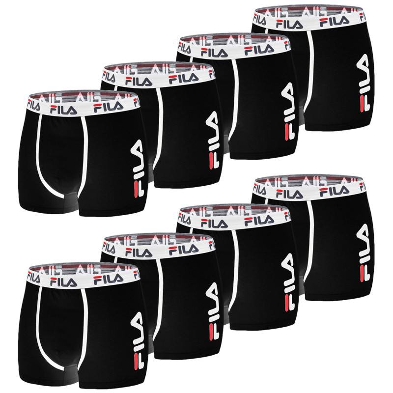 Lot de 8 Boxers coton homme FU5040 Noir
